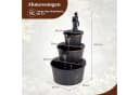 COSTWAY 3-stufiger Gartenbrunnen Wasserspiel mit Pumpe Antikbronze Bild 5