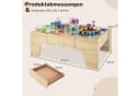 COSTWAY Holz-Spieltisch mit Eisenbahn-Set 110-tlg. 3-in-1 Design Bild 5