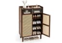 COSTWAY Schuhschrank Bambus mit Rattan Fronten Bild 2