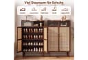 COSTWAY Schuhschrank Bambus mit Rattan Fronten Bild 5