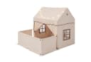 COSTWAY Spielzelt mit Hinterhof Kinderspielhaus Beige Grau Braun Bild 2