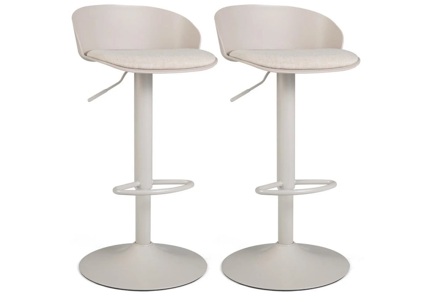 COSTWAY Barhocker 2er Set höhenverstellbar beige - Bild 2