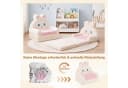 COSTWAY Kindersofa 2-in-1 Rosa Klappbar mit Hasen-Design Bild 3