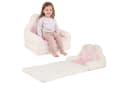 COSTWAY Kindersofa 2 in 1 Rosa mit Bärentatzen-Design Bild 2