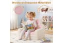 COSTWAY Kindersofa 2 in 1 Rosa mit Bärentatzen-Design Bild 4