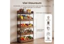 COSTWAY Küchenregal stehend mit 4 Schubladen, braun, Industrial-Design Bild 3