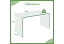 COSTWAY U-förmiger Glastisch Transparent Modern Bild 5