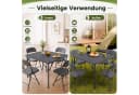 COSTWAY Gartentisch Klapptisch quadratisch grau Bild 3