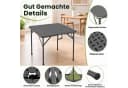 COSTWAY Gartentisch Klapptisch quadratisch grau Bild 4