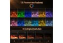 COSTWAY Elektrokamin Wandkamin mit LED-Seitenlichtern, 3D-Flammeneffekt Schwarz Bild 1