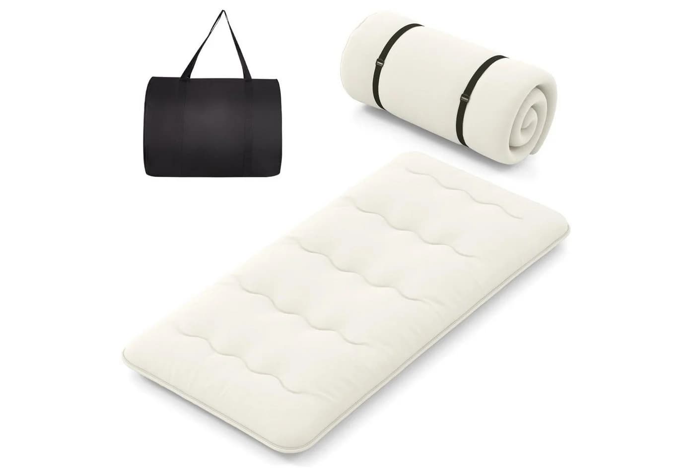 COSTWAY Futonmatratze 10 cm hoch Tatami-Matte Klappmatratze 90x200cm - Bild 2