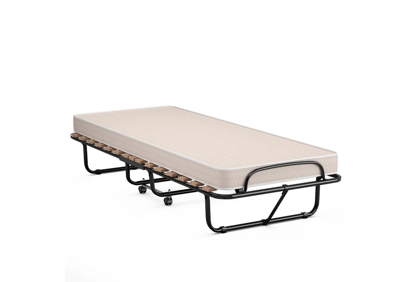 COSTWAY Gästebett klappbar mit Matratze beige - Bild 2
