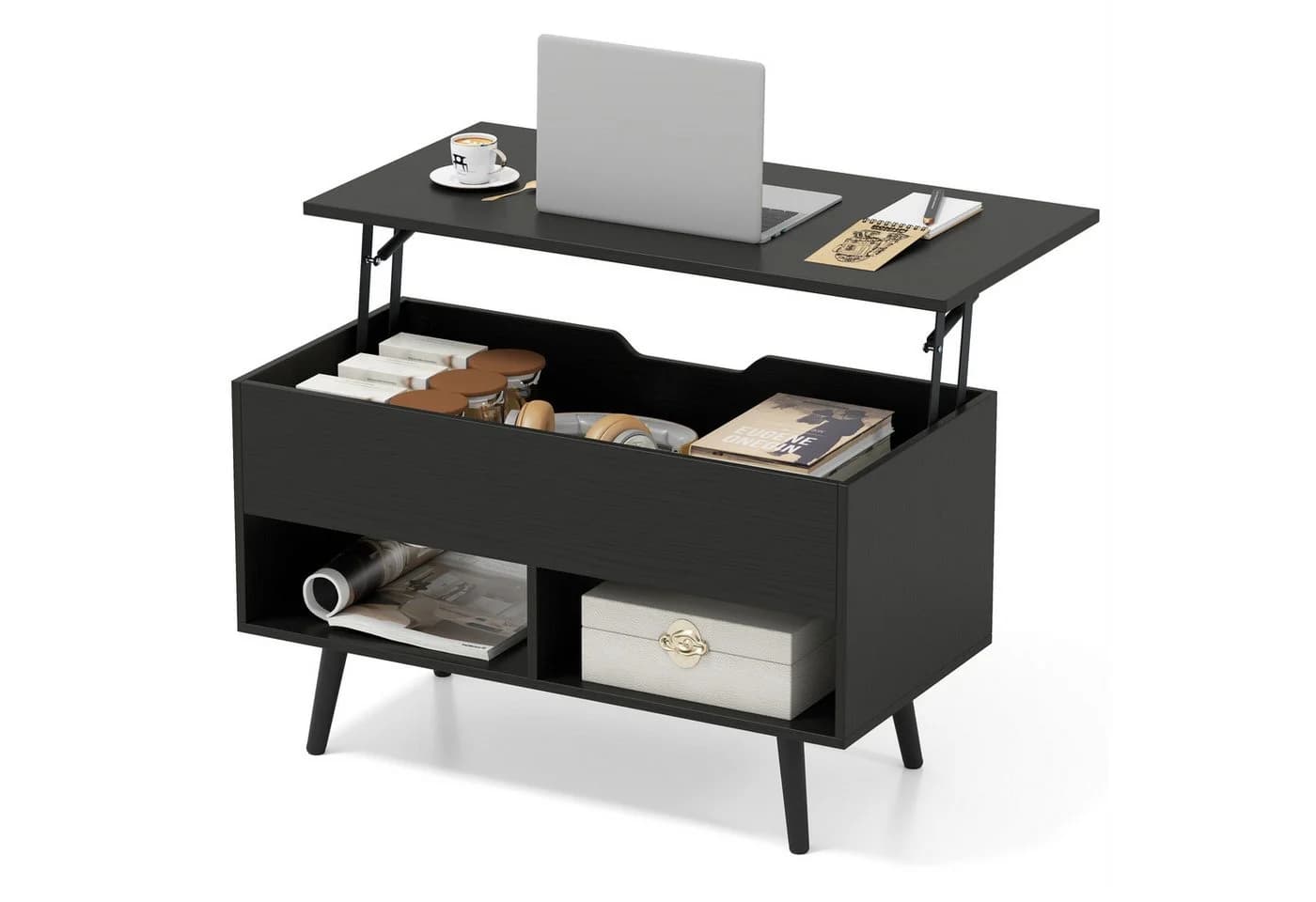 COSTWAY Couchtisch höhenverstellbar mit Gasdruckmechanismus - Bild 2