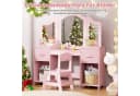 TLGREEN Schminktisch Kinderschminktisch 2 in 1 Rosa 108x30x114 cm Bild 3