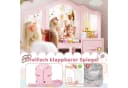TLGREEN Schminktisch Kinderschminktisch 2 in 1 Rosa 108x30x114 cm Bild 4