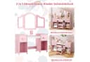 TLGREEN Kinderschminktisch 2 in 1 Rosa-Weiß 108x30x114 cm Bild 5