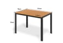 TLGREEN Gartentisch 110x70cm WPC Balkontisch Rechteckig Schwarz Bild 4
