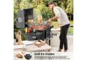 TLGREEN Holzkohlegrill Grillwagen Höhenverstellbar Grau Bild 1