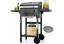 TLGREEN Holzkohlegrill Grillwagen Höhenverstellbar Grau Bild 2