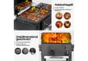 TLGREEN Holzkohlegrill Grillwagen Höhenverstellbar Grau Bild 5