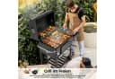 TLGREEN Holzkohlegrill mit Deckel, Grillwagen XL, höhenverstellbar, grau/schwarz Bild 1