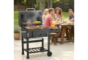 TLGREEN Holzkohlegrill mit Deckel, Grillwagen XL, höhenverstellbar, grau/schwarz Bild 2