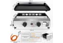 TLGREEN Camping-Gasgrill Tischgrill mit Emaille-Platte Schwarz Bild 1