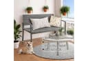TLGREEN Gartenbank Polyrattan Sitzbank Wetterfest 2-Sitzer Grau Bild 3
