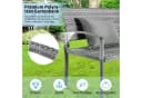 TLGREEN Gartenbank Polyrattan Sitzbank Wetterfest 2-Sitzer Grau Bild 5