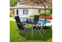TLGREEN Gartenstuhl Hochlehner 4er Set Klappstuhl 7-fach verstellbar Aluminium Bild 1