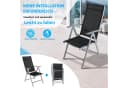 TLGREEN Gartenstuhl Hochlehner 4er Set Klappstuhl 7-fach verstellbar Aluminium Bild 4