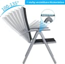 TLGREEN Gartenstuhl Hochlehner 4er Set Klappstuhl 7-fach verstellbar Aluminium Bild 5