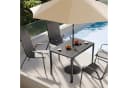 TLGREEN Gartentisch 110x70 cm Balkontisch Wetterfest Aluminium Rahmen WPC Tischplatte Bild 1