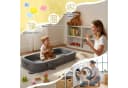 TLGREEN Kindersofa Tragbares Faltbares Kinder Sofa, Weiches Kinder Liegsofa mit Hochdichtschaumstoff, Maschinenwaschbarer Bezug & Taschen, Ideal für Wohnzimmer Camping Reise Bild 5