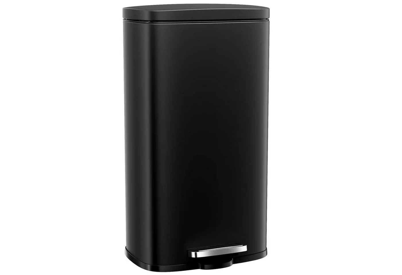 TLGREEN Tretmülleimer 50l Edelstahl Soft-Close Schwarz/Silber - Bild 2