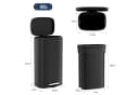 TLGREEN Tretmülleimer 50l Edelstahl Soft-Close Schwarz/Silber Bild 3