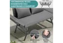 TLGREEN Gartenbank mit Liegefunktion, Wetterfest UV-beständig Rattan Gartensofa 2 Personen Grau/Beige Bild 4