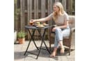 TLGREEN Gartentisch Rund 60cm Holz-Optik Klappbar Bild 1