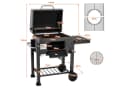 TLGREEN Holzkohlegrill Grillwagen XXL Schwarz Grau Bild 1