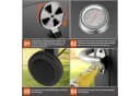 TLGREEN Holzkohlegrill Grillwagen XXL Schwarz Grau Bild 3