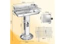 TLGREEN Holzkohlegrill Edelstahl wetterfest 52x32x84cm Bild 1