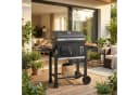 TLGREEN Holzkohlegrill XXL Grillwagen Schwarz mit Thermometer & 2 Rädern Bild 2