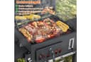 TLGREEN Holzkohlegrill XXL Grillwagen Schwarz mit Thermometer & 2 Rädern Bild 5