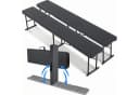 TLGREEN Gartenbank 2er Set Klappbar Grau HDPE & Stahl Bild 2