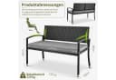 TLGREEN Gartenbank 2-Sitzer Rattan-Sofa mit Kissen Bild 1