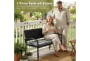 TLGREEN Gartenbank 2-Sitzer Rattan-Sofa mit Kissen Bild 3