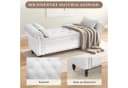 TLGREEN Bettbank Doppelter Hocker mit Stauraum Beige Samt Bild 5