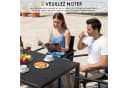 TLGREEN Gartentisch PE-Rattan 119x74cm Wetterfest Polyrattan Esstisch Bild 1