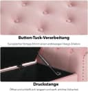 TLGREEN Bettbank Rosa Samt mit Stauraum & Massivholzbeinen Bild 5