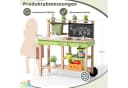 TLGREEN Outdoor-Spielküche Holz mit Wasserhahn und Rädern Bild 1